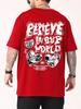 Believe Inovr World Street Letter Graphic Clothing Men High Quality T-Shirt Summer Cotton T-Shirts Hip Hop Street Loose Tops