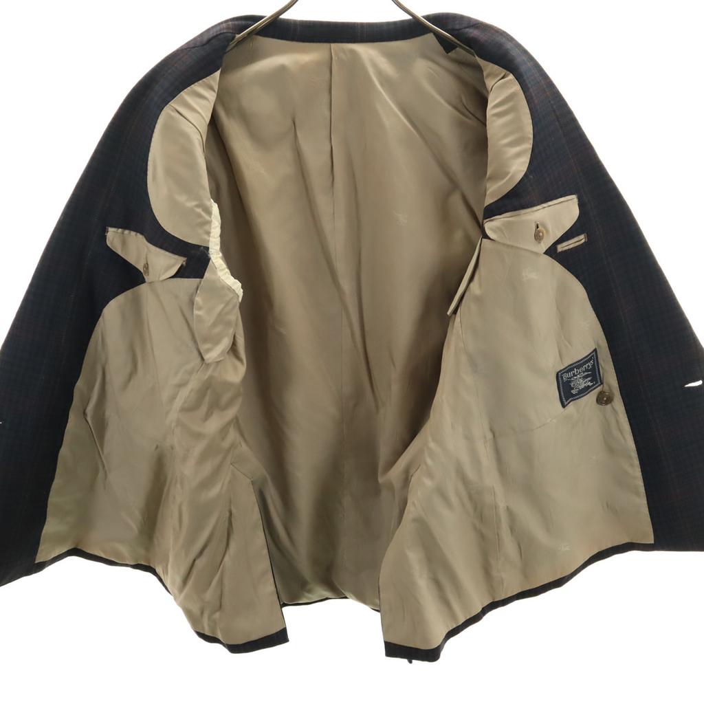 Burberrys 90er Jahre Old Check Muster doppelt geschnittene Jacke BE5 Navy System Herren Gebraucht