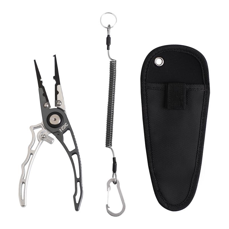 Stainless Steel Fishing Scissors - Multi-function Fishing Line Cutter with Split Ring Opener & Retractor