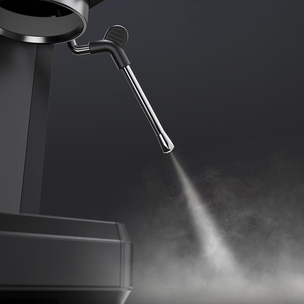 Macchina per Caffè Espresso Hibrew H20 Con Macinacaffè Integrato, Controllo della Temperatura PID, Compatibilità Dual CPU E Montalatte Nero