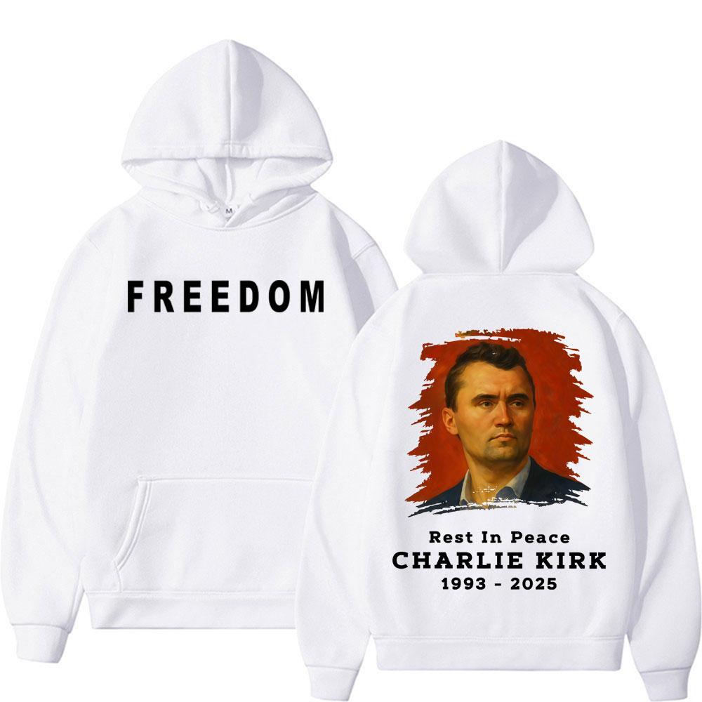 Rest In Peace Charlie Kirk Freedom Sweatshirts Hoodie Men Women Fashion Hip Hop High Street Pullovers Casual Bodywarmer Hoodies
