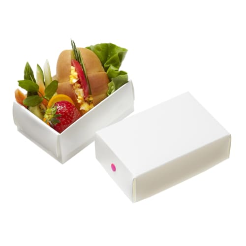 Hosho Foldable Flat Lunch Box, Mini, 410cc, Pink, Reusable, 142-M-PP