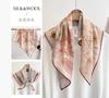 Spring, autumn and winter new high-end silk scarf women's fashion temperament printed shawl double-sided silk scarf