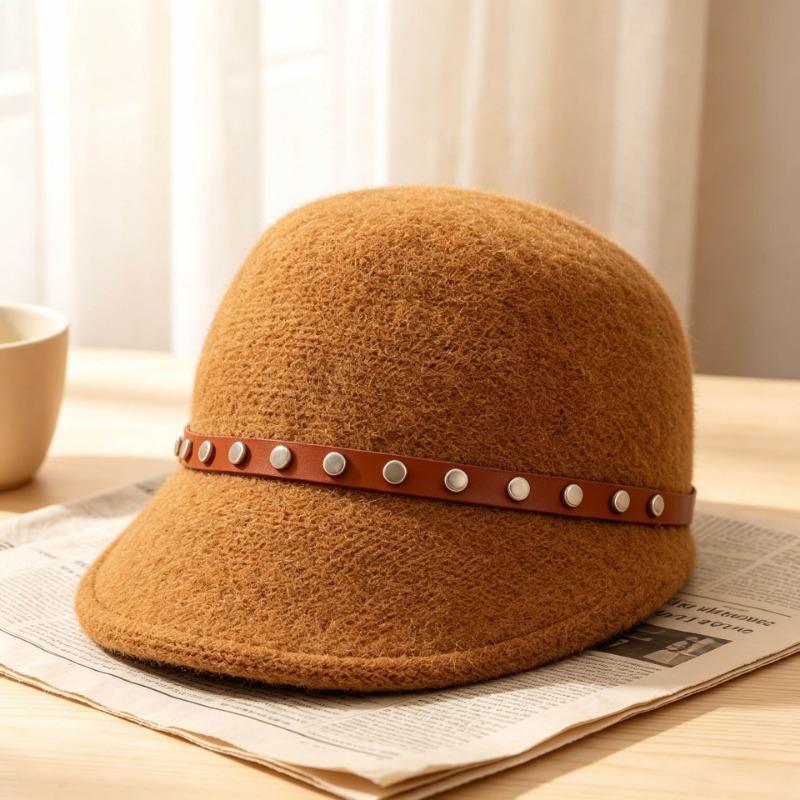 Women S Elegant Versatile Warm Bucket Hat For Autumn Winter