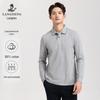 Men's Pure Cotton Long-Sleeve Polo Shirt