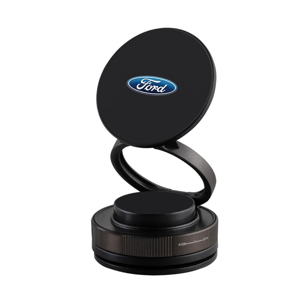 1PCS ABS 360 Adjustable Vacuum Magnetic Phones Holder Valve Cap For Ford Focus 2 MK5 Fiesta MK7 Mondeo MK4 Fusion ShelbyMustang ARW1