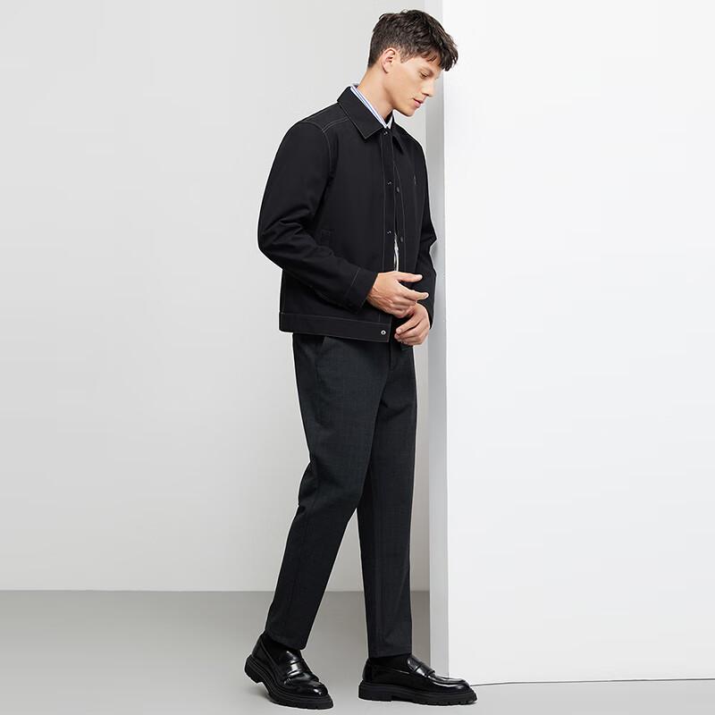 Dancing with Wolves Herren Jacke mit Ziernaht am Revers