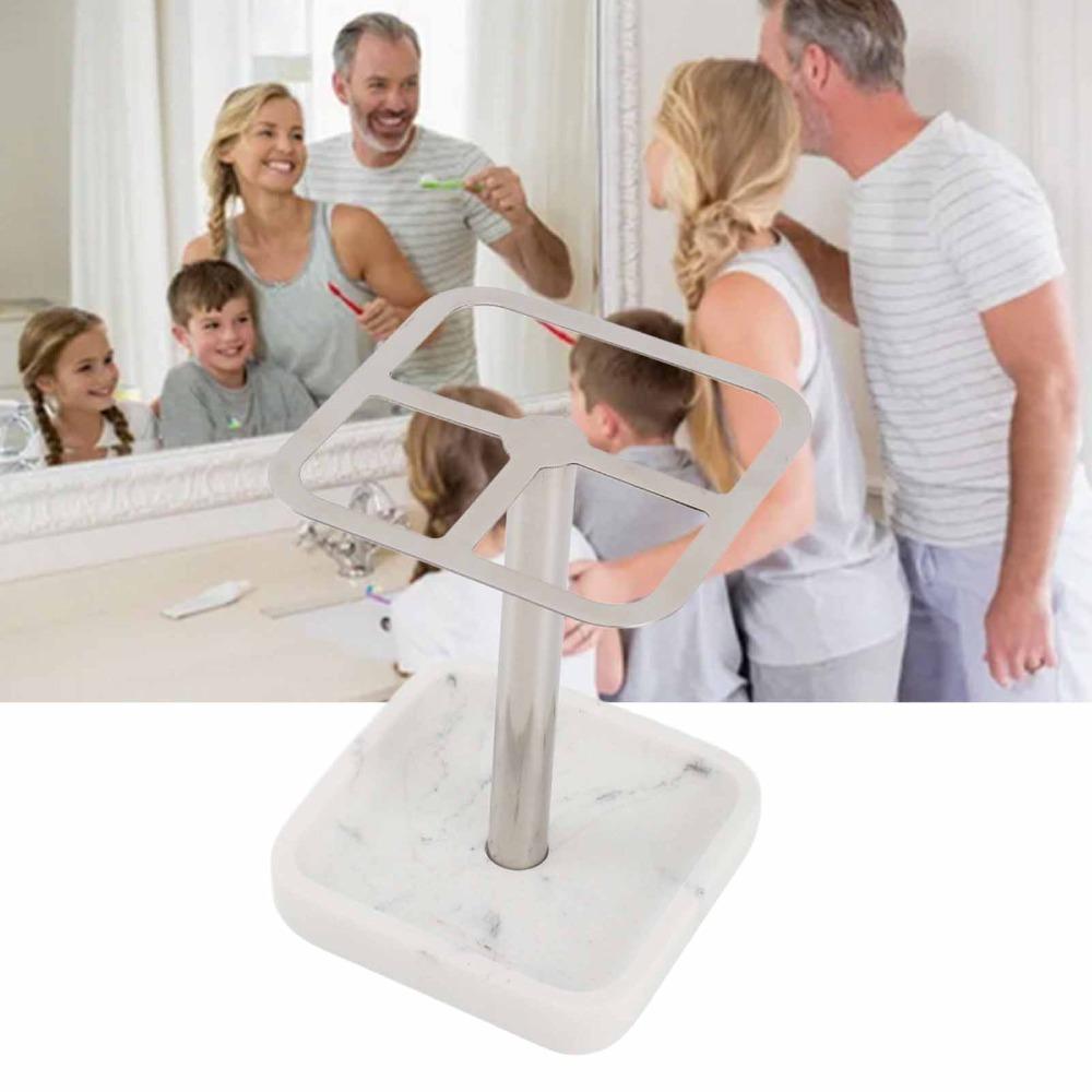Silver Gold Toothbrush Holder 3 Slots Toothpaste Holder Bathroom Vanity Countertop серебряный