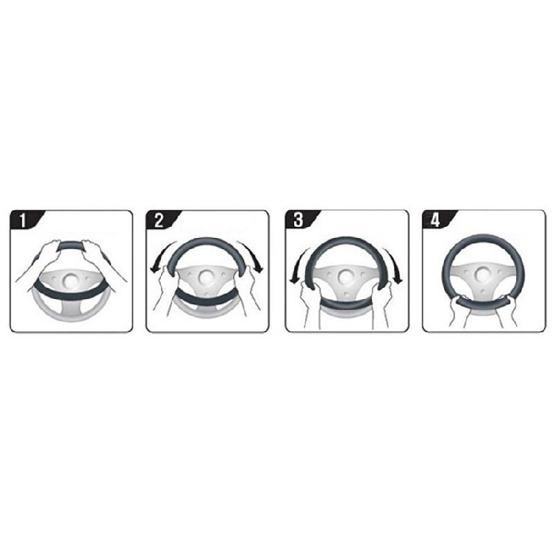 Universal 15" PU Leather Bling Steering Wheel Cover