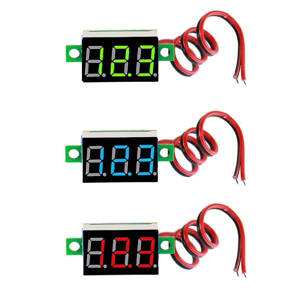 0.36 Inch LED Digital 2-line DC Voltage Table Red Blue Green DC4.5-30V Voltmeter