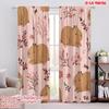 2D Flat Printing 2pcs Window Curtains Cute Capybara 100% Polyester Without Electricity Versatile Use for Room Decor Aesthetic