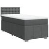 VidaXL Sommier à lattes de lit et matelas Gris foncé 90x190 cm Tissu 3289238