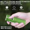 Multifunctional EDC Flat LED Flashlight with Green Beam Rechargeable RGB Side Light Outdoor Waterproof Lantern Camping Hiking