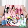 1PC The Powerpuff Girls printed blanket, all season lightweight home office outdoor nap multifunctional blanket A2