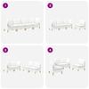 Modular Sofa Set with Storage Space 4 Pcs White Fabric