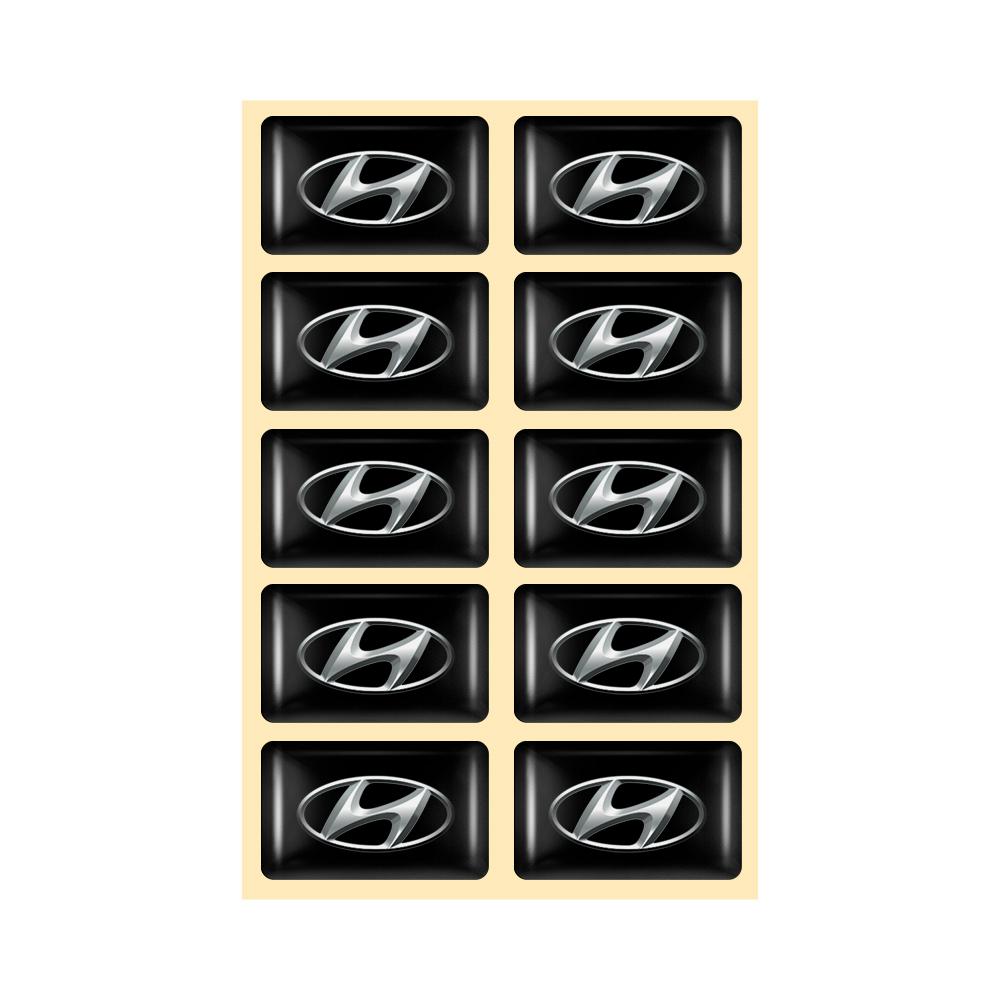 Car Styling 3D Epoxy Resin Decoration Small Stickers Car Accessories For Hyundai I20 I30 Moinca Accent Azera Elantra NLine IX35 KK10