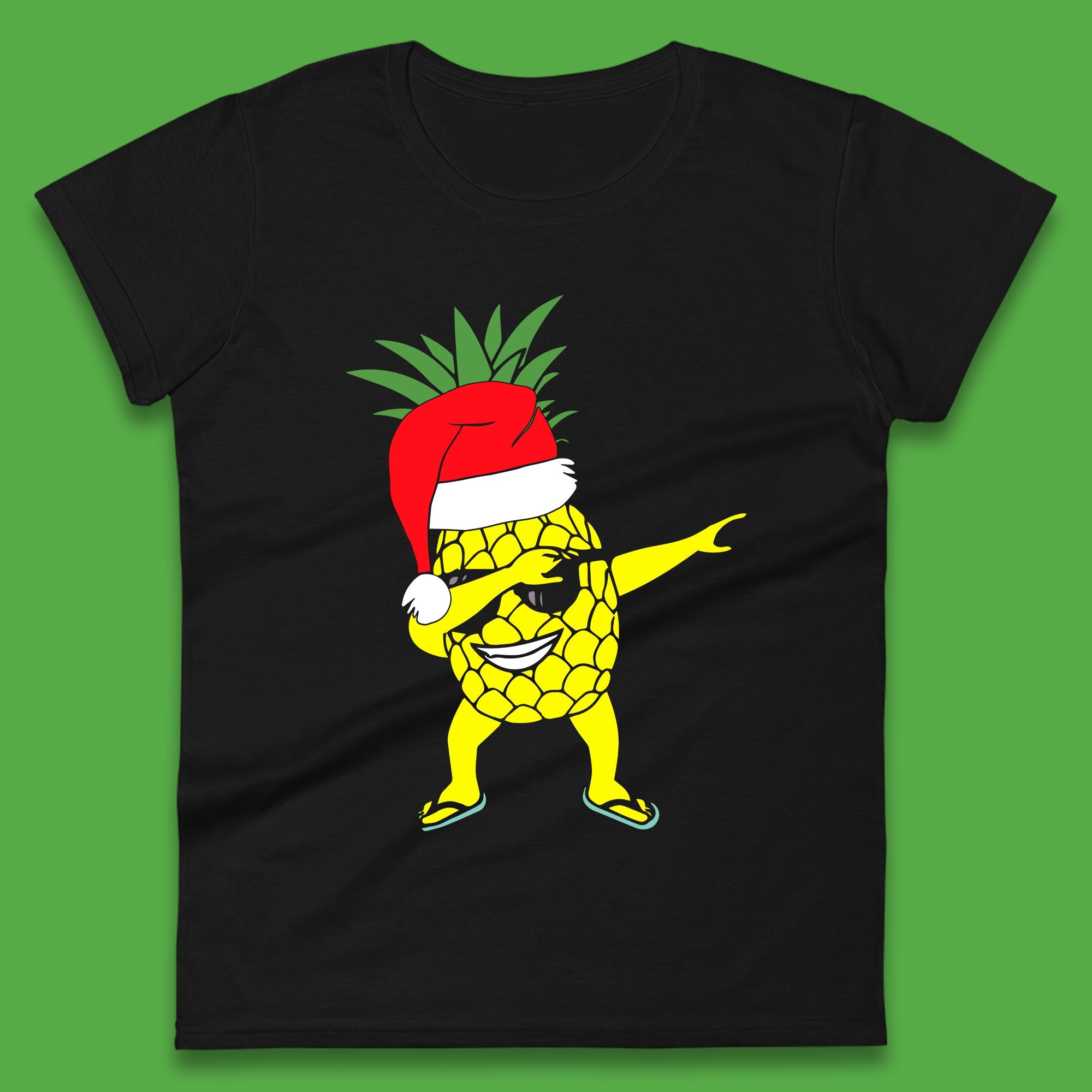 Dabbing Santa Pineapple Christmas In July Womens T Shirt Mens Tops Tees Unisex L