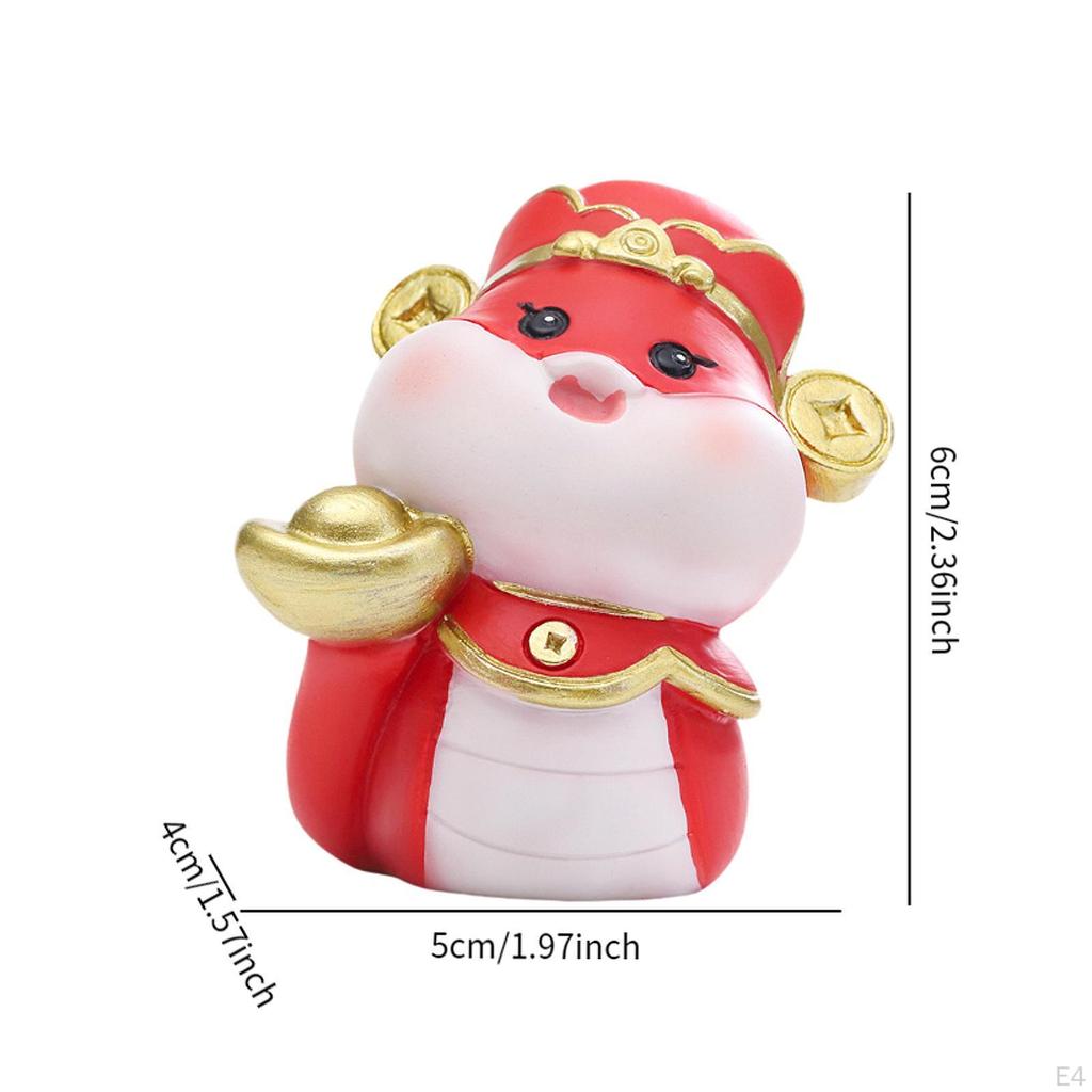 Cartoon Schlangenstatue Chinesisches Jahr Figur Mini Skulptur Kunsthandwerk Harz Niedlich für Tischplatte