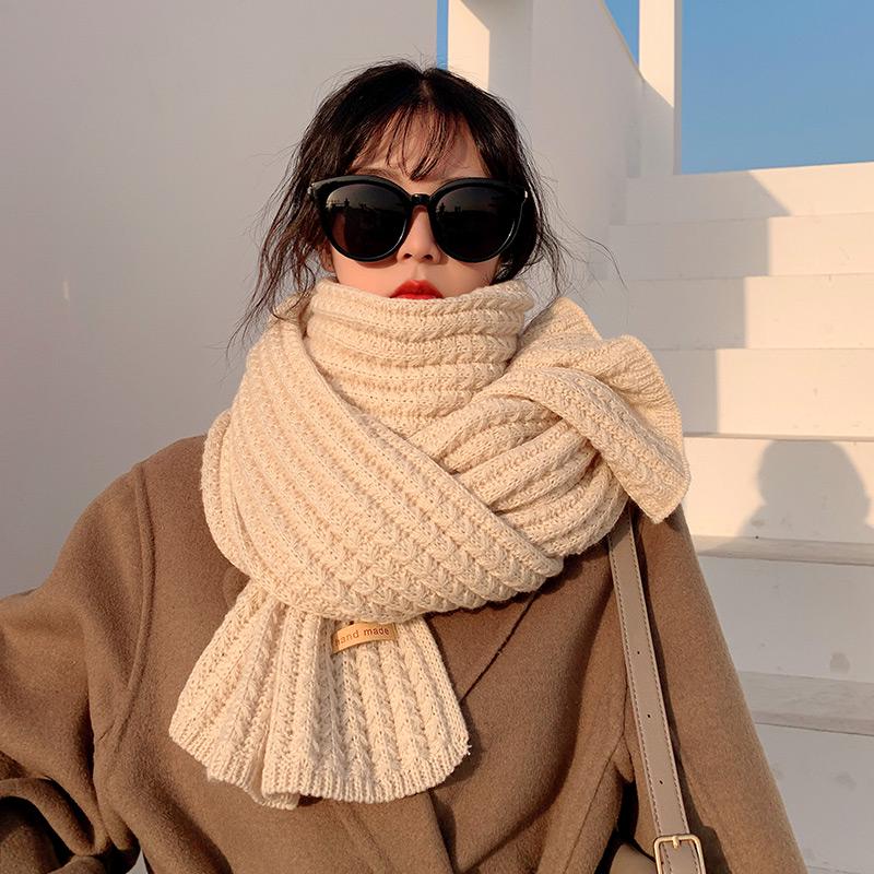 2024 High-End Versatile Red Wool Scarf for Women: Perfect Winter & New Year Gift