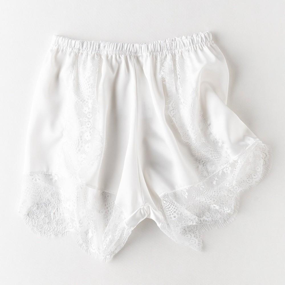 Spitzenbesatz Sicherheitsshorts Satin Lockere Kurze Hosen Mode Sommer Shorts