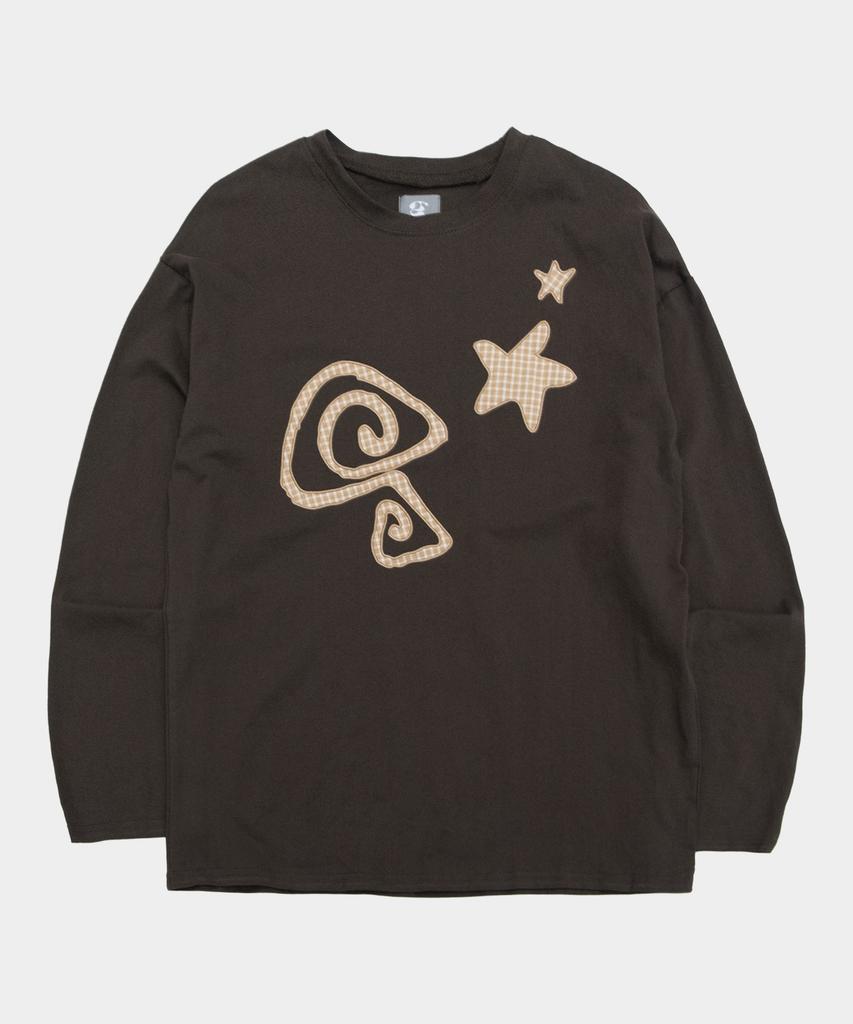 SOMEPLACE MAN Multi Basic Applique Graphic Long Sleeve Oversized Long-Sleeve T-Shirt_3 Colors