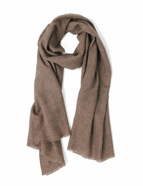 Yak Wool Solid Color Extended Shawl - Warm, Fashionable Scarf for Men and Women