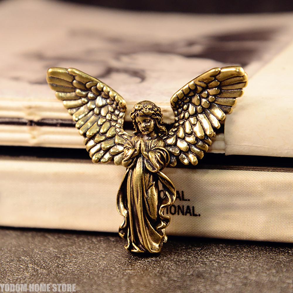 Vintage Brass Angel Cupid Statue Handmade God of Love Desktop Decor Home Decor Gift for Lovers Exquisite Artwork