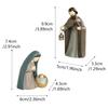 2-pCS Christmas Nativity Scene Ornament, Luminous Handheld Lamp, Rotary Switch, Resin Crafts