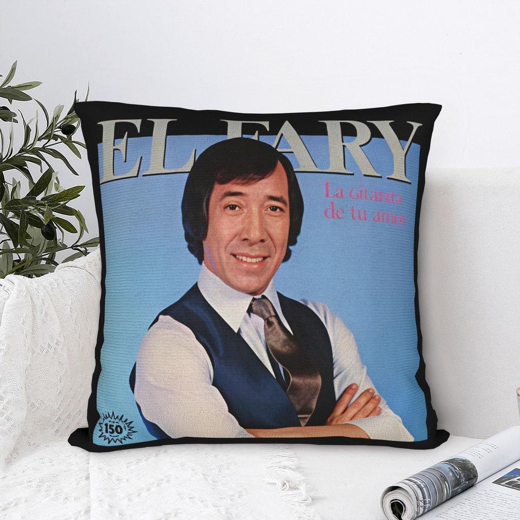 El Fary Spanish Singer Portrait Pillowcases Funny Pillow Case For Sofa Home Decoration Graphic Pillow Cover