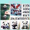 Christmas Panda Bag Charm With 24 Acrylic Accessories For Festive Tree Decoration