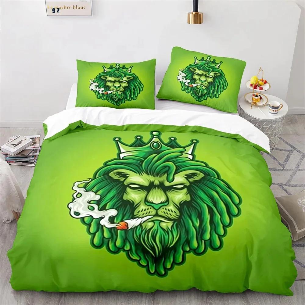 Lion Duvet Cover Set 3D Print Wild Animals with Glasses King Queen Size for Adults Teens Bedding Set Polyester Comforter Cover