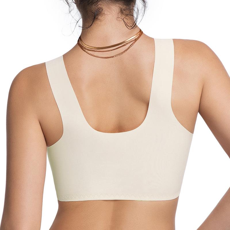 Plus Size Front Closure Sports Bra For Women Push Up Comfortable Seamless