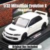 1/32 Mitsubishi Lancer EVO Final Edition Racing Toy Car Model Diecast Metal Miniature Collection Gift for Children Boys