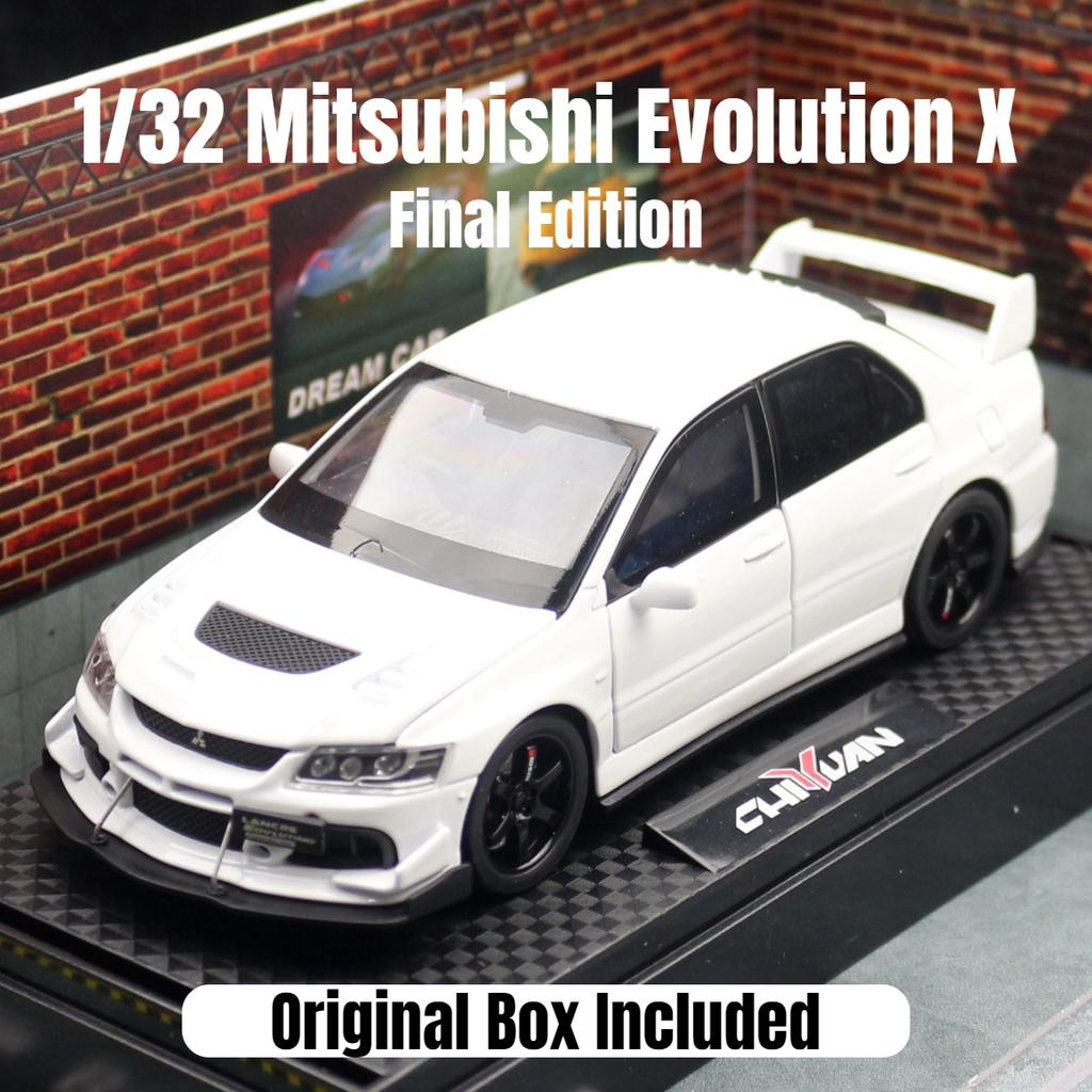 1/32 Mitsubishi Lancer EVO Final Edition Racing Toy Car Model Diecast Metal Miniature Collection Gift for Children Boys