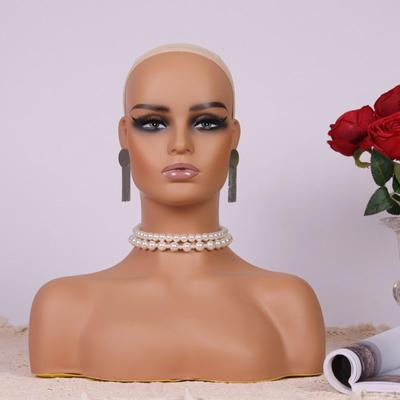 Female Mannequin Head Display Model Hat Stand Height 42cm for Barbershop