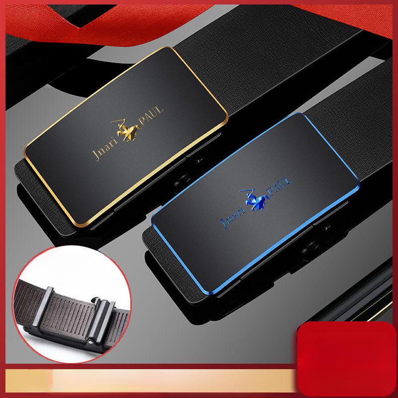 Men's Belt  Fashionable Casual Automatic Buckle Belt  Young People's Personalized Trendy Inner Wear Cowhide Belt  Trendy