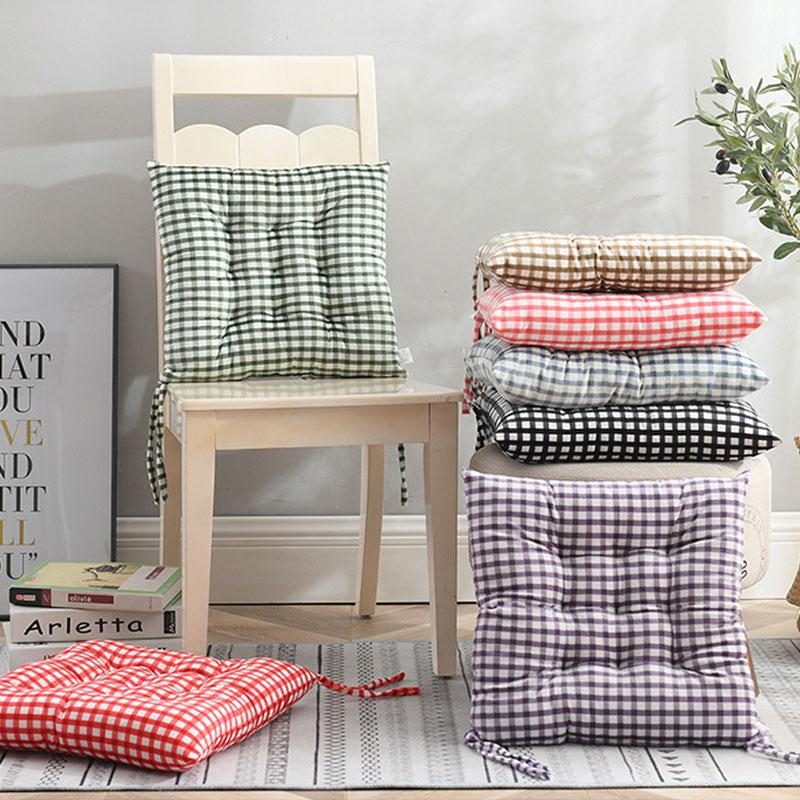 1Pc With Strap Office Supplies Cushion Winter 40x40CM Thicken Window Seat Cushion Warm Cotton Pad Student Fart Pad