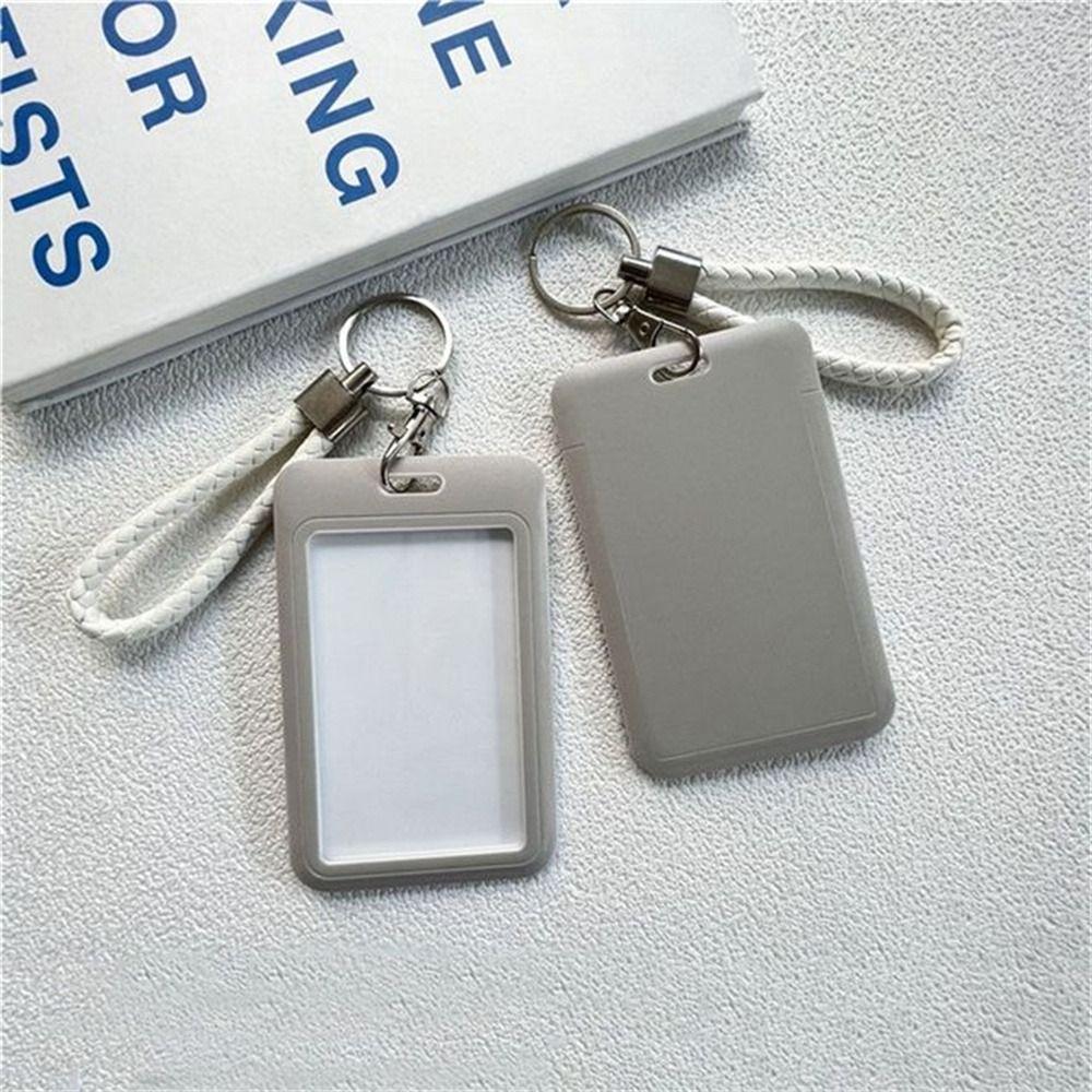 Card Keyring Business Key Chain Badge Holders ID Card Holders ID Card Protective Bus Card Cover