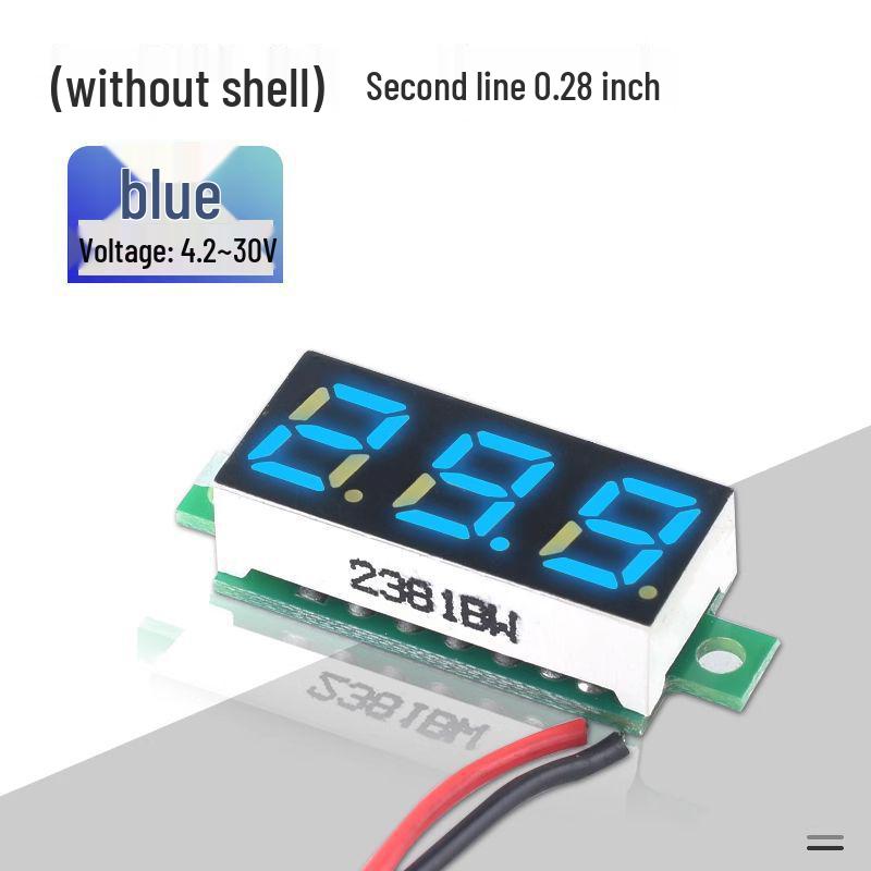 Digital Voltmeter Head: 0.28/0.36/0.56 Inch, 30V-120V, Two/Three-wire Options, With/Without Shell