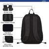 Flash Medium 26L Water Resistant Polyester Casual Standard Backpack - Black