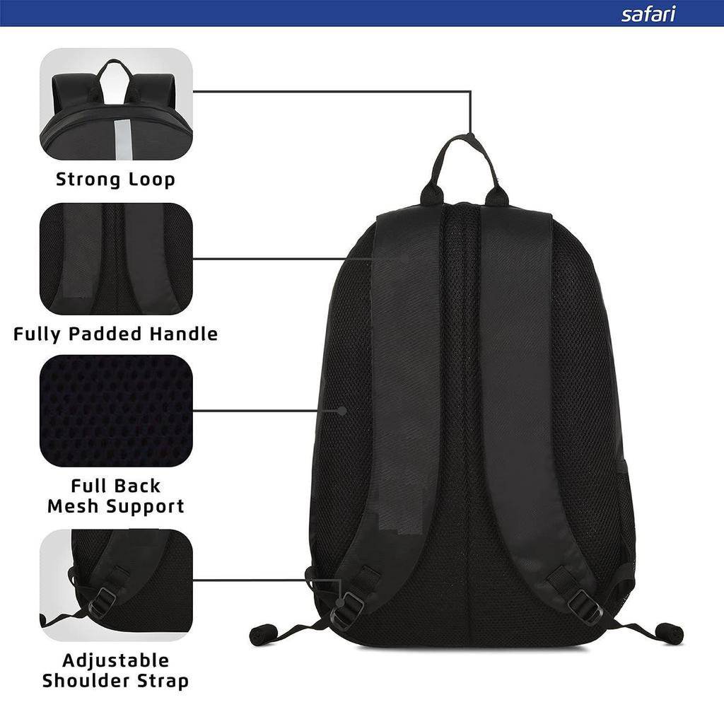 Flash Medium 26L Water Resistant Polyester Casual Standard Backpack - Black
