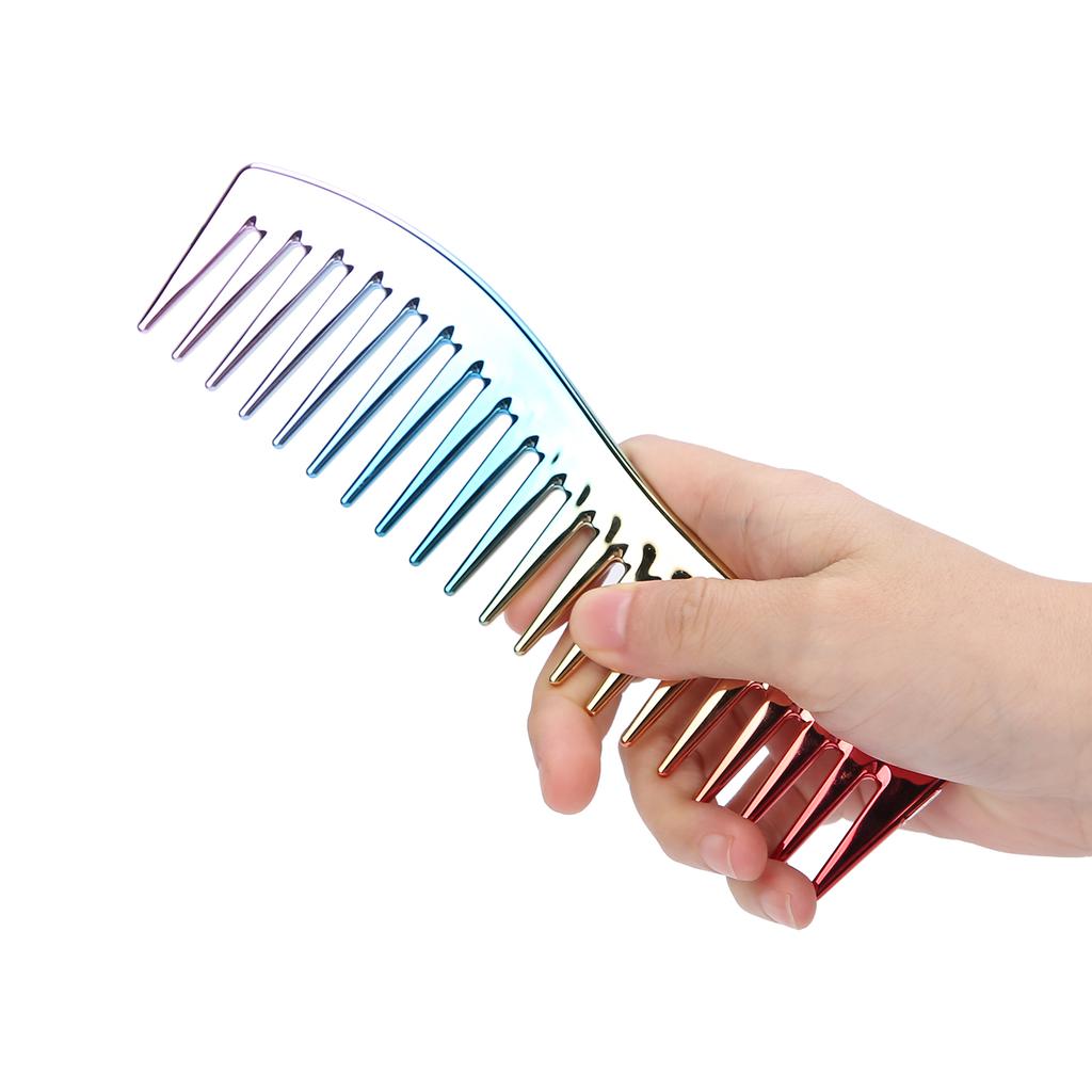 5pcs Space Aluminum Colorful Gradient Haircut Comb Salon Hairdressing Comb Styling Tool