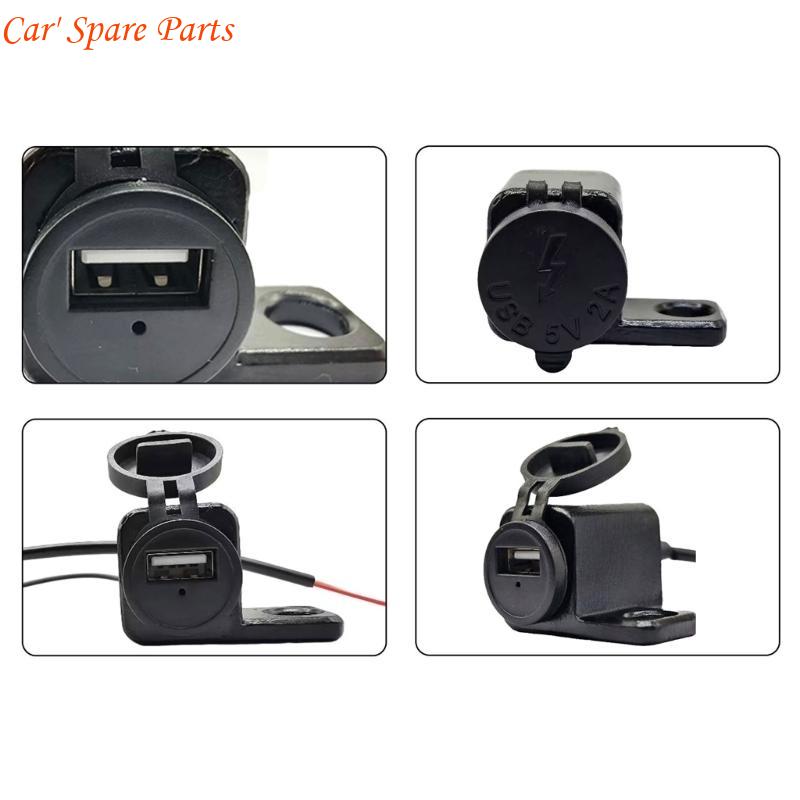 Y4UA Motorcycle USB Phone Charges Port Waterproof Dustproof Designs USB Charging Socket for Convenient travel Charging