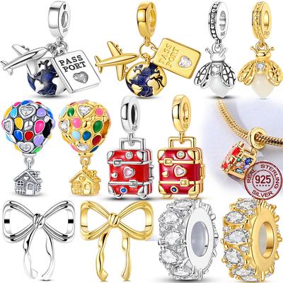 Original Gold And Copper Color Copper Charms Beads For Original Pendants Bracelets Charms Dangle Diy Jewelry Gift