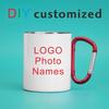 DIY Carabiner Cup 300ML ized  Photo Text Stainless Steel Mug with Hook Hiker Outdoor Camp Travel Portable Container