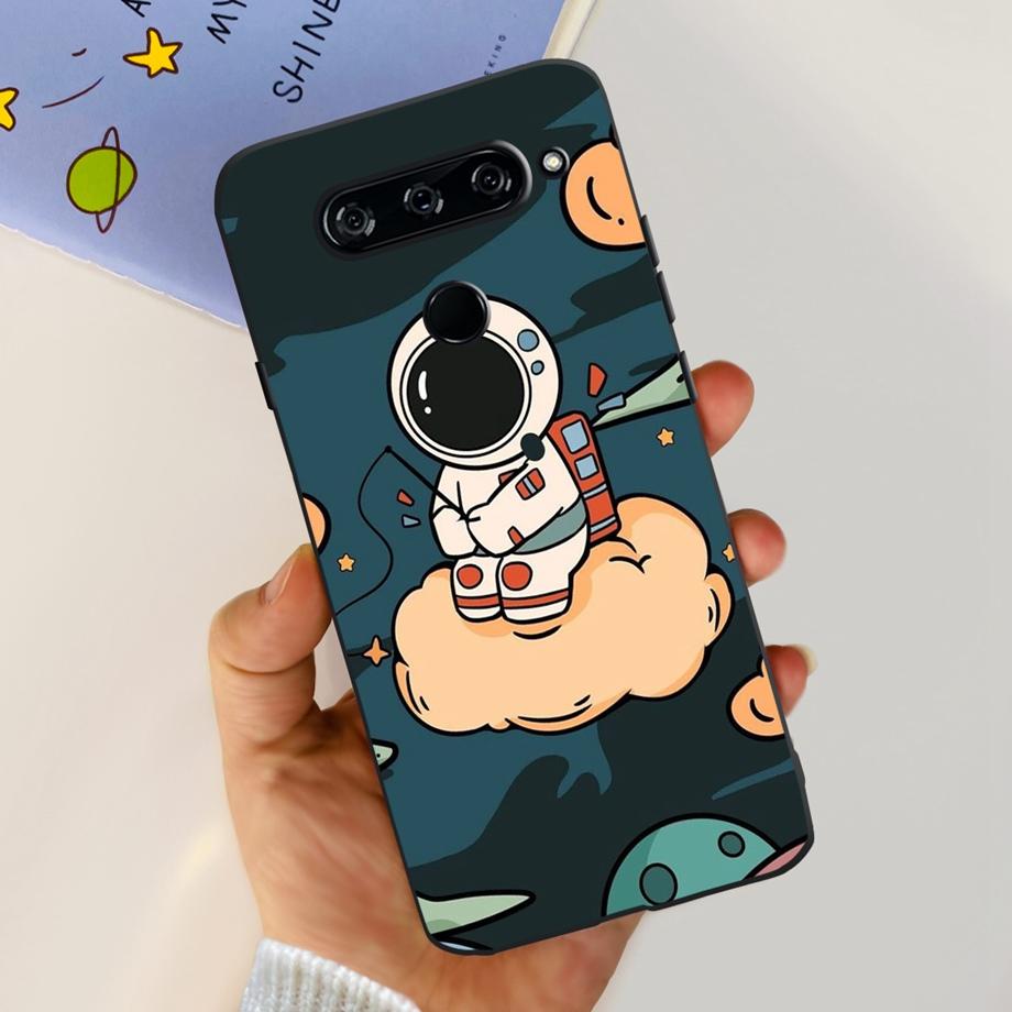 For LG V40 ThinQ Case Cover For LG V35 V35+ ThinQ Soft TPU Silicone Cases Fashion Flower Cute Pattern Funda For LGV40 ThinQ Capa