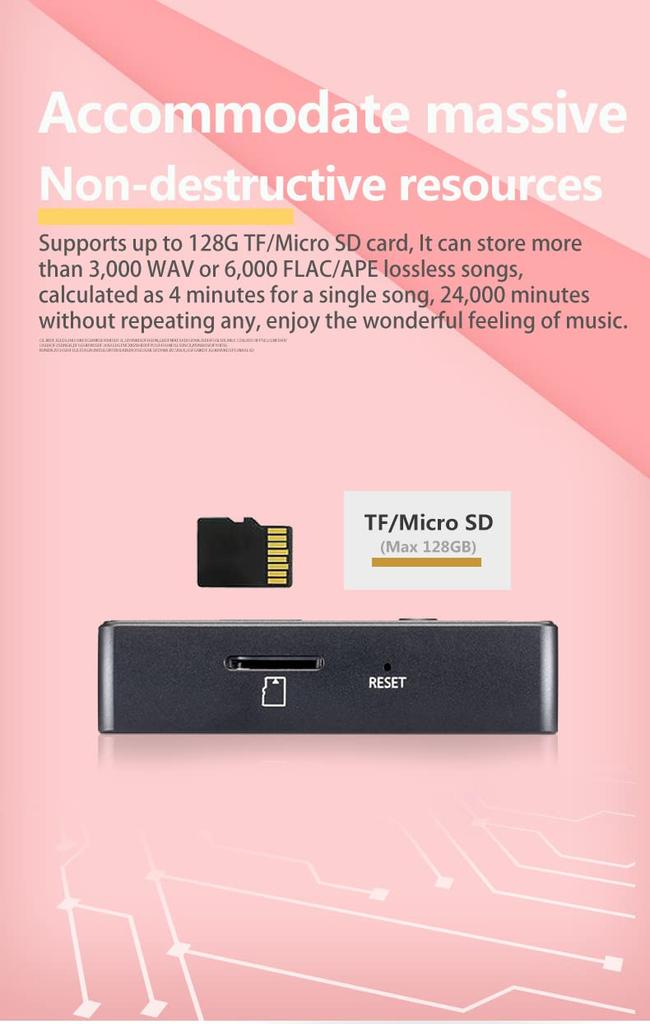 XDUOO X2S HI-RES Lossless Portable Music Player DSD128 24bit 192KHz 128GB OLED MP3 Player