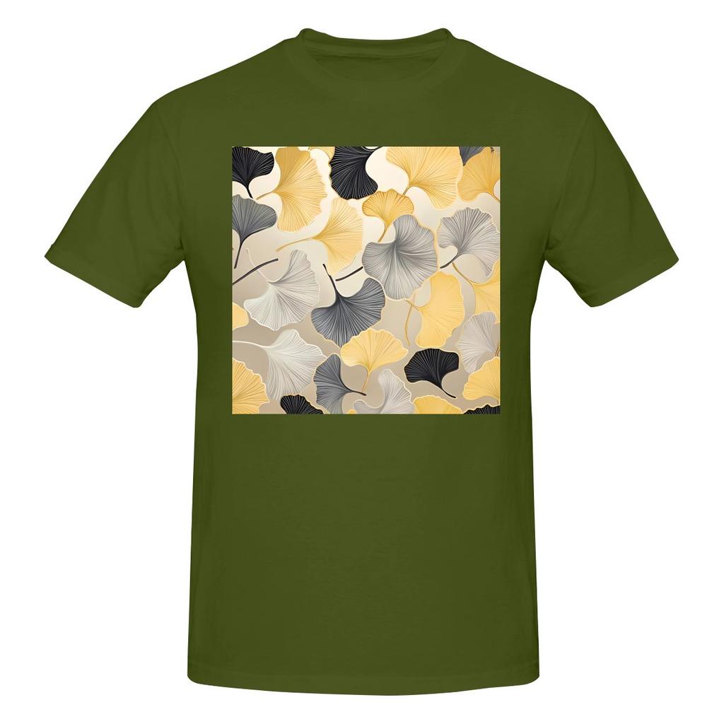 Funny Gold And Beige Ginko Unisexs Printed TShirt Unisex T shirtOwn Design