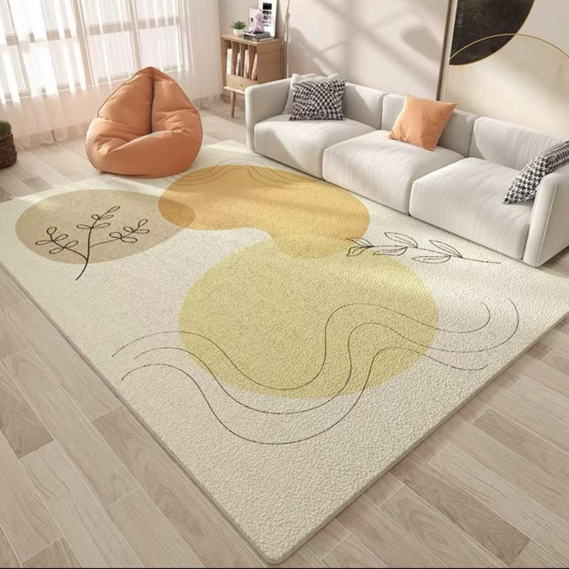 Morandi Light Luxury Premium Living Room Carpet Non-slip Machine Washable Soft Comfortable Home Decor