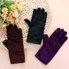 Party Winter Women Soft Autumn Driving Gloves Gold Velvet Gloves Elastic Full Finger Mittens